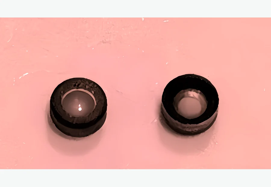 Blackened micro lens samples
