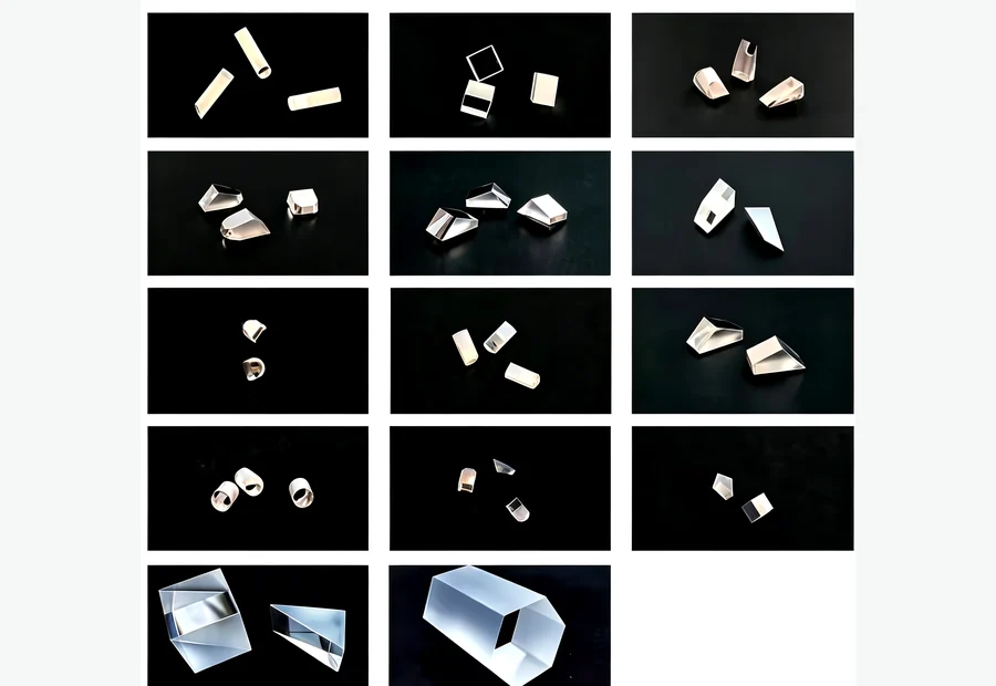 Custom miniature prism and shaped glass samples